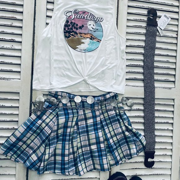 So Good for Life mini Skirt Plaid  size 7 - Picture 3 of 10